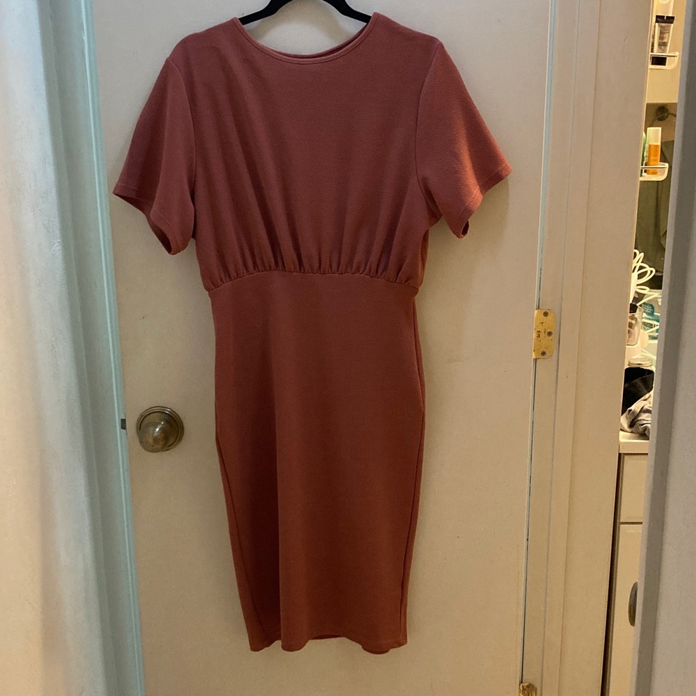 SHEIN Rust Midi Dress